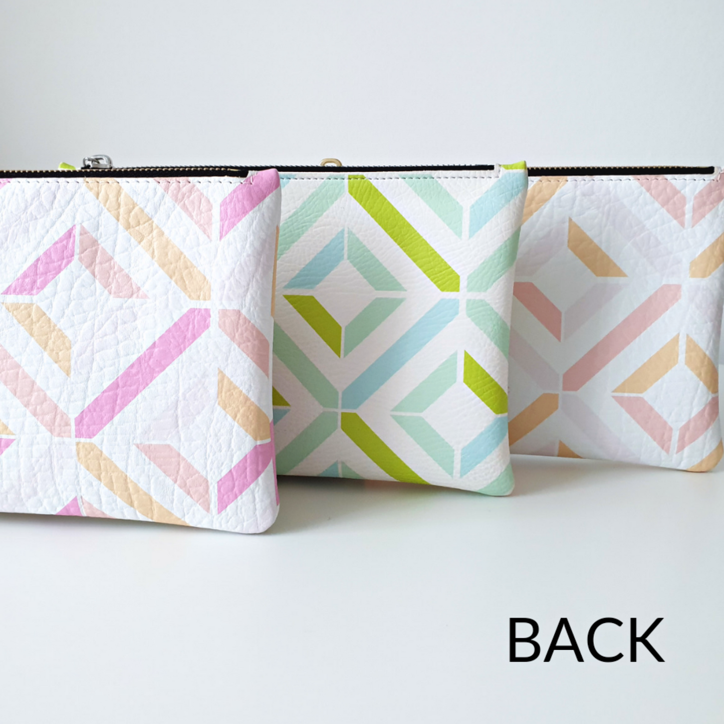 Geometric Clutch & Earrings Gift Set | Pastel Peach