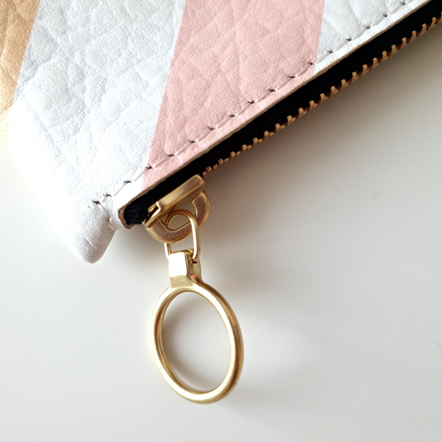 Geometric Clutch & Earrings Gift Set | Pastel Peach