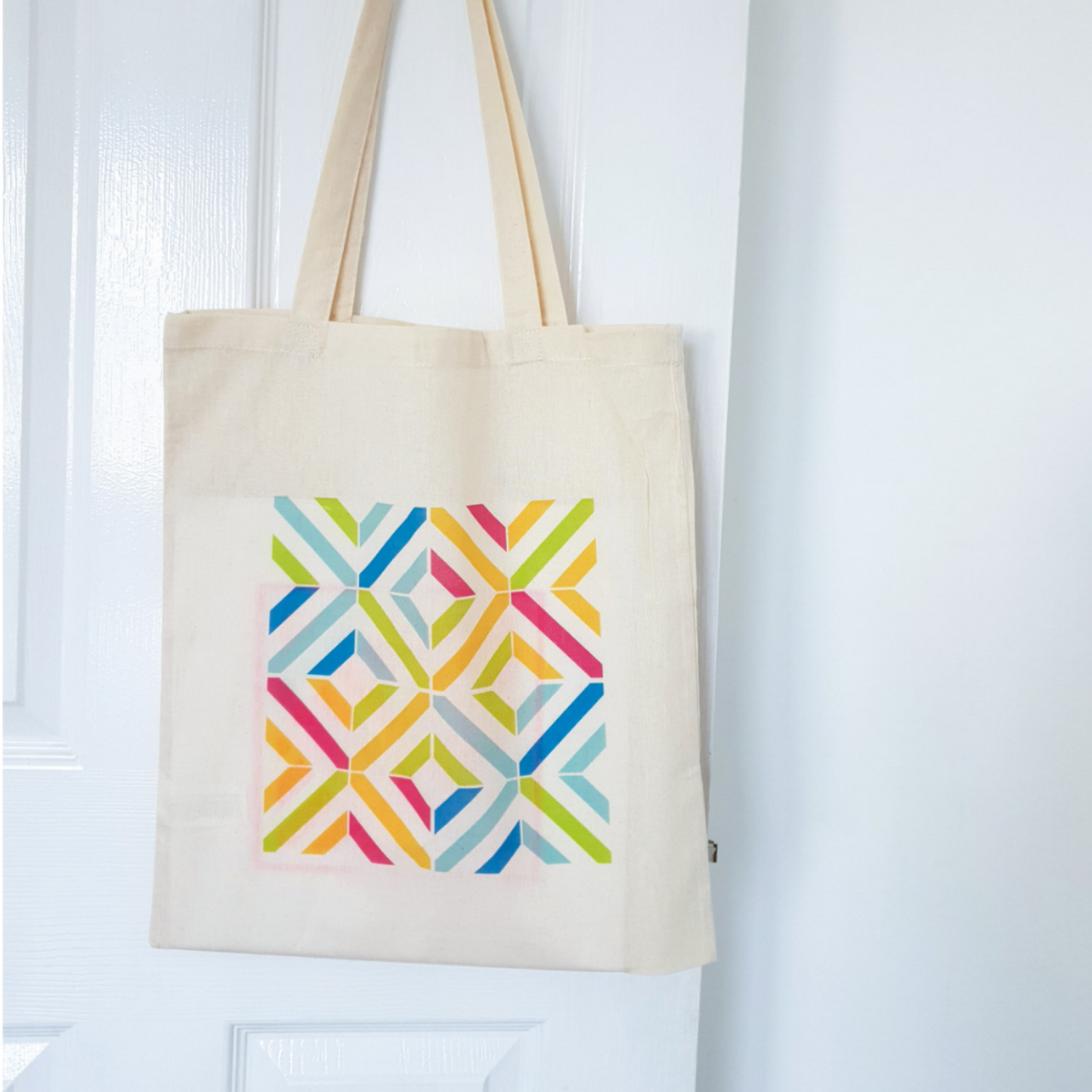 Geometric Burst Tote Bag