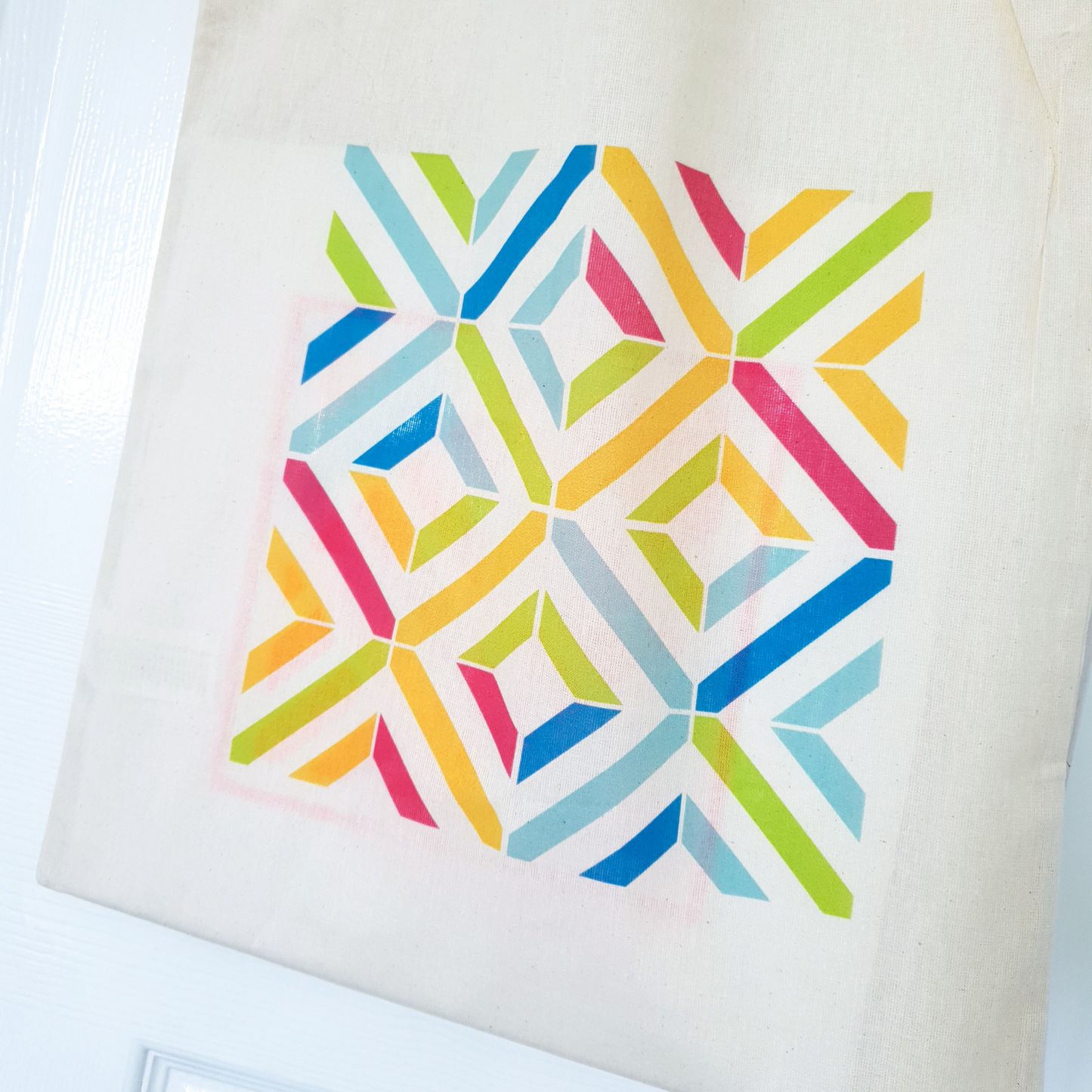 Geometric Burst Tote Bag